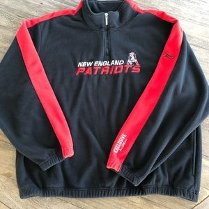 NE Patriots 1/4 zip fleece pullover